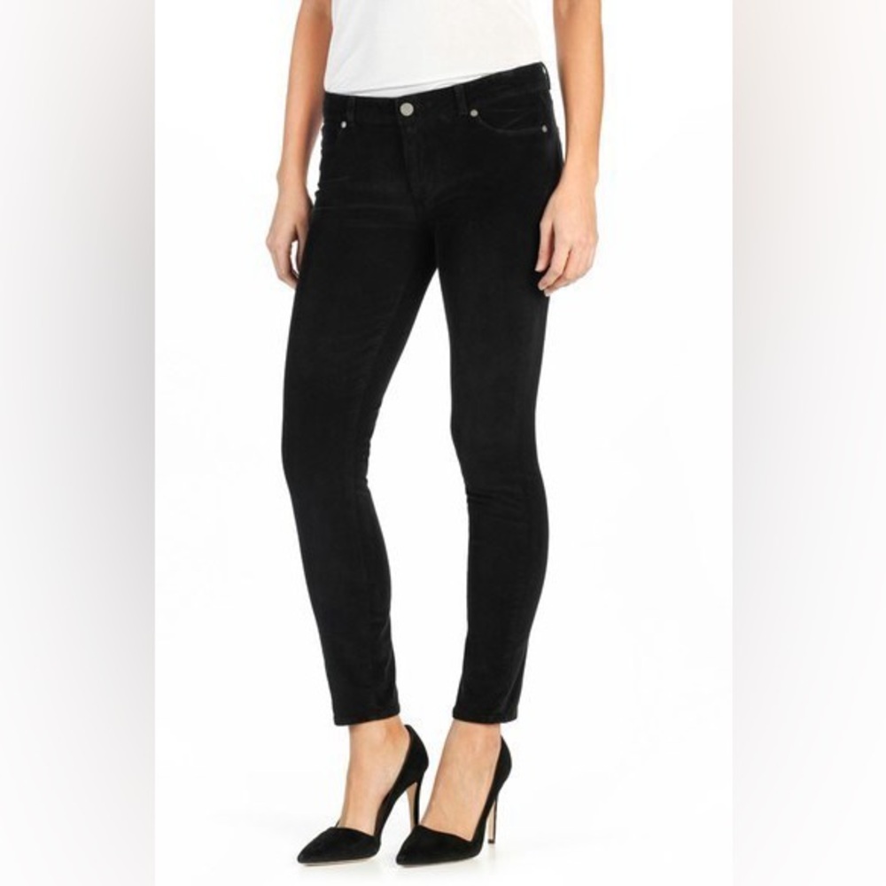 PAIGE Verdugo Ultra Skinny Black Corduroy Pants